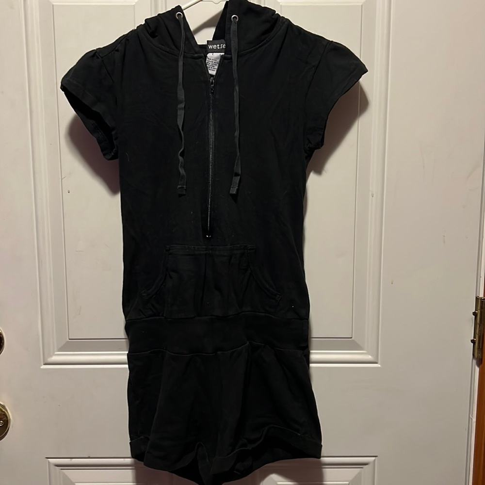 Black Romper from Wet Seal Only Worn Twice Size L Fits More Like a M